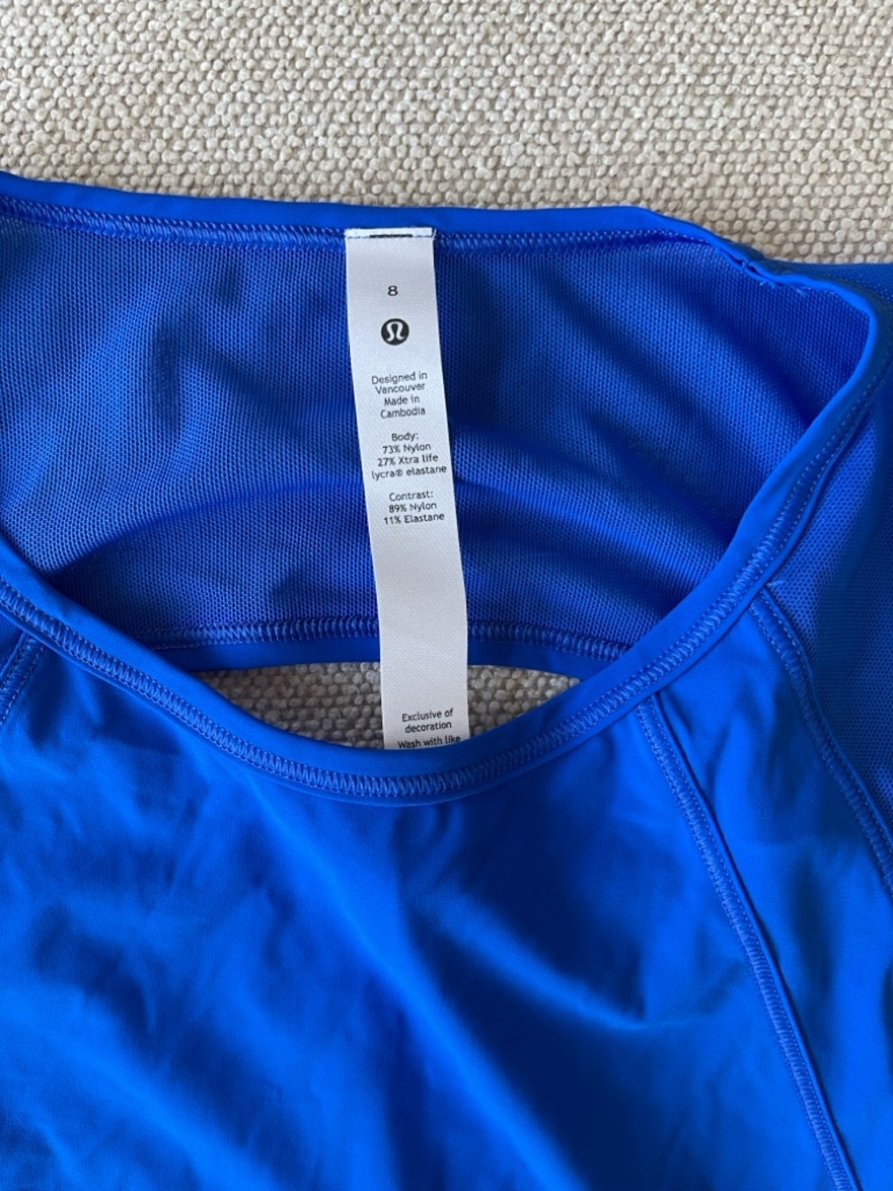 lululemon athletica Women's Blue Active Tank - Picture 2 of 6